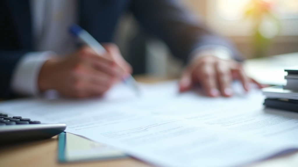 Formularios de testamento y documentos legales organizados sobre escritorio ordenado